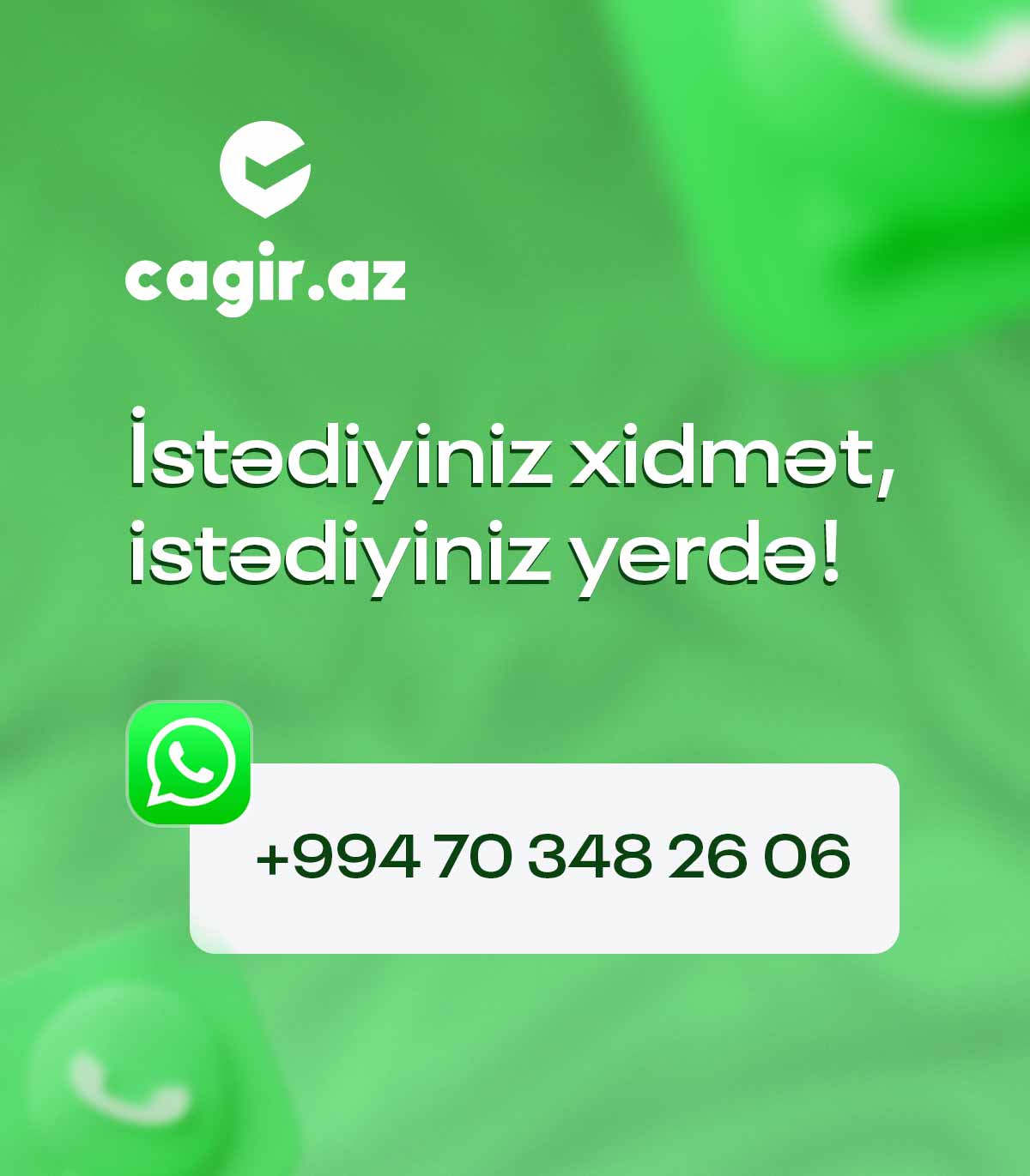 Cagir.az zəng et